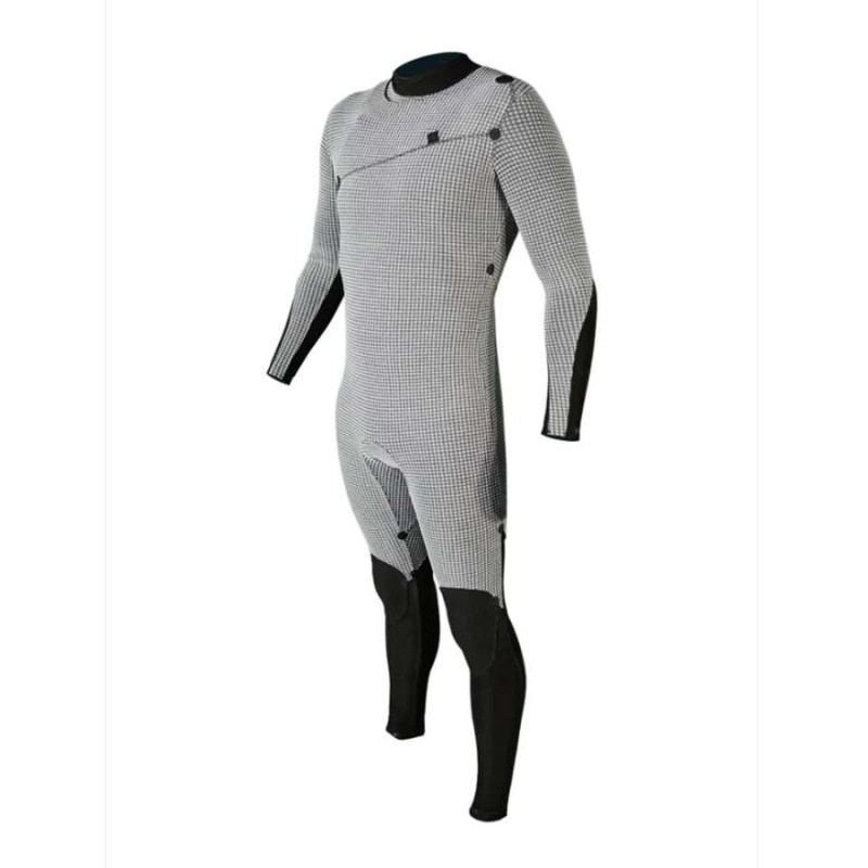 Combinaison GYROLL SHIELD 4/3 ZIPPERLESS Black / Grey